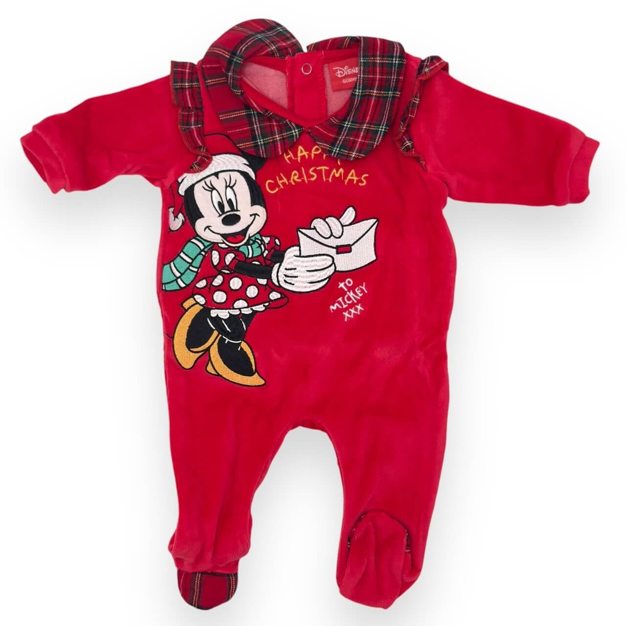 Weihnachts-Chenille-Einteiler „Minnie Maus“