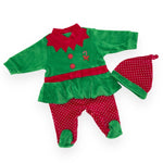 Weihnachtselfen-Baby-Mädchen-Chenille-Strampelanzug