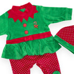 Weihnachtselfen-Baby-Mädchen-Chenille-Strampelanzug