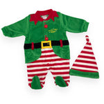 Weihnachtselfen-Baby-Chenille-Strampler