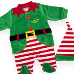 Weihnachtselfen-Baby-Chenille-Strampler