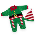 Weihnachtselfen-Baby-Chenille-Strampler