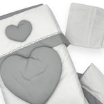 Komplettes Bettwäscheset + abnehmbare Bettdecke + Kinderwagen-Kissenbezug