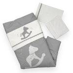 Komplettes Bettwäscheset + abnehmbare Bettdecke + Kinderwagen-Kissenbezug