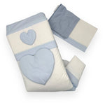 Komplettes Bettwäscheset + abnehmbare Bettdecke + Kinderwagen-Kissenbezug