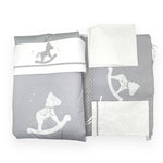 Komplette Bettdecke mit Laken und Nestchen