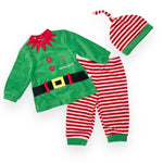 Weihnachtselfen-Baby-Chenille-Strampler