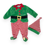 Weihnachtselfen-Baby-Chenille-Strampler