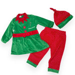 Weihnachtselfen-Baby-Mädchen-Chenille-Strampelanzug