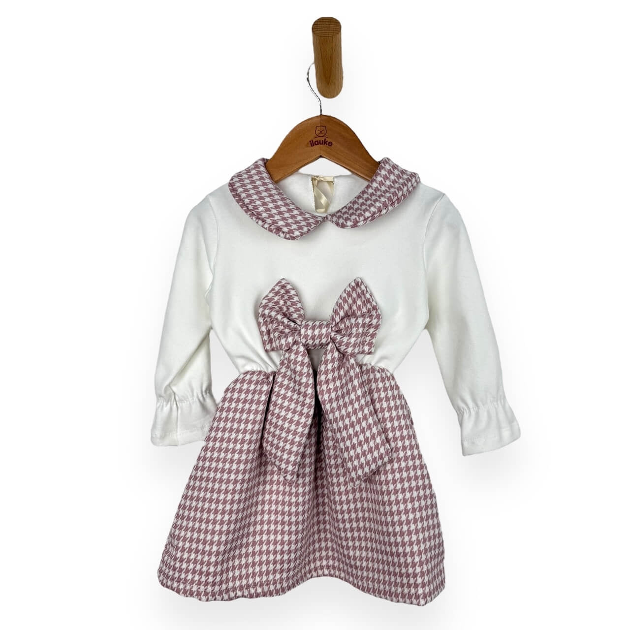 Warmes Baby-Mädchenkleid aus Baumwolle
