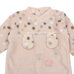 Pastellfarbener Chenille-Strampler