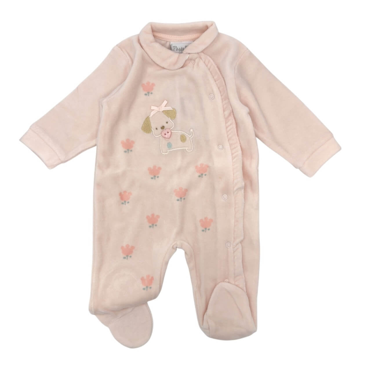 Pastellfarbener Chenille-Strampler