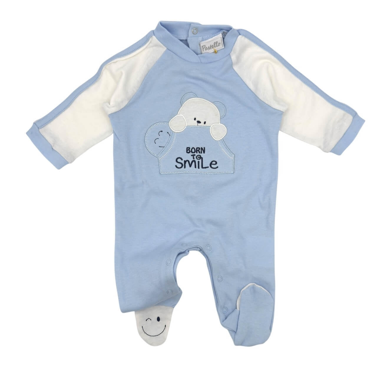 Warmer pastellfarbener Baumwoll-Strampler