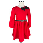 Baby Mädchen Kleid mit Gürtel
