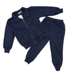 Blauer Sweatshirt-Trainingsanzug für die Schule