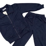 Blauer Sweatshirt-Trainingsanzug für die Schule