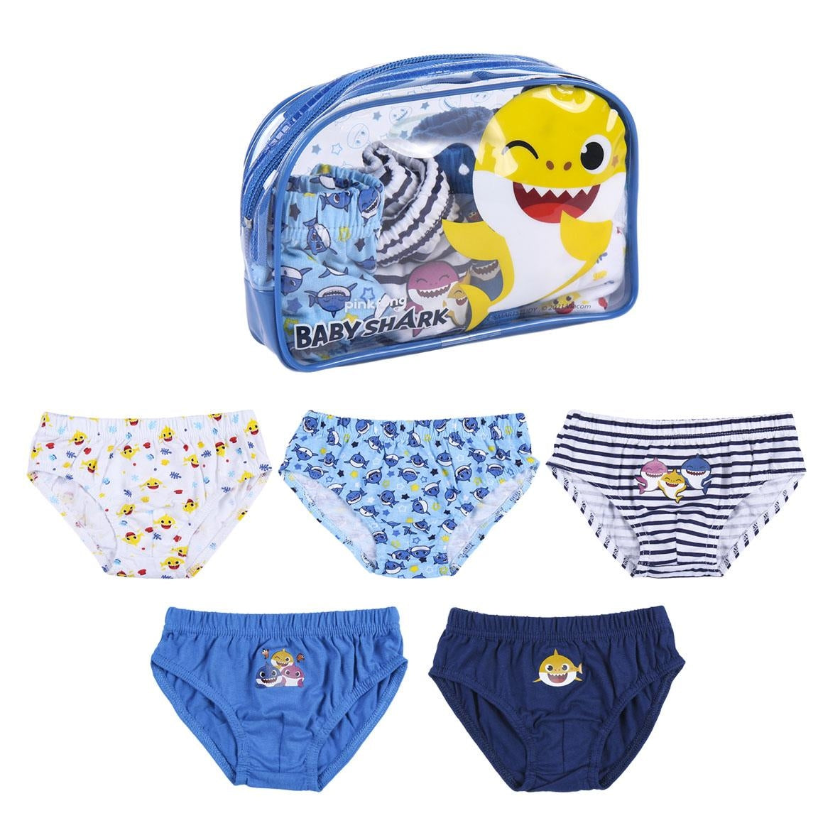 Baby Shark 5-teiliges Baby-Slip-Set