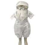 Besticktes Latzkleid aus Satin für Neugeborene