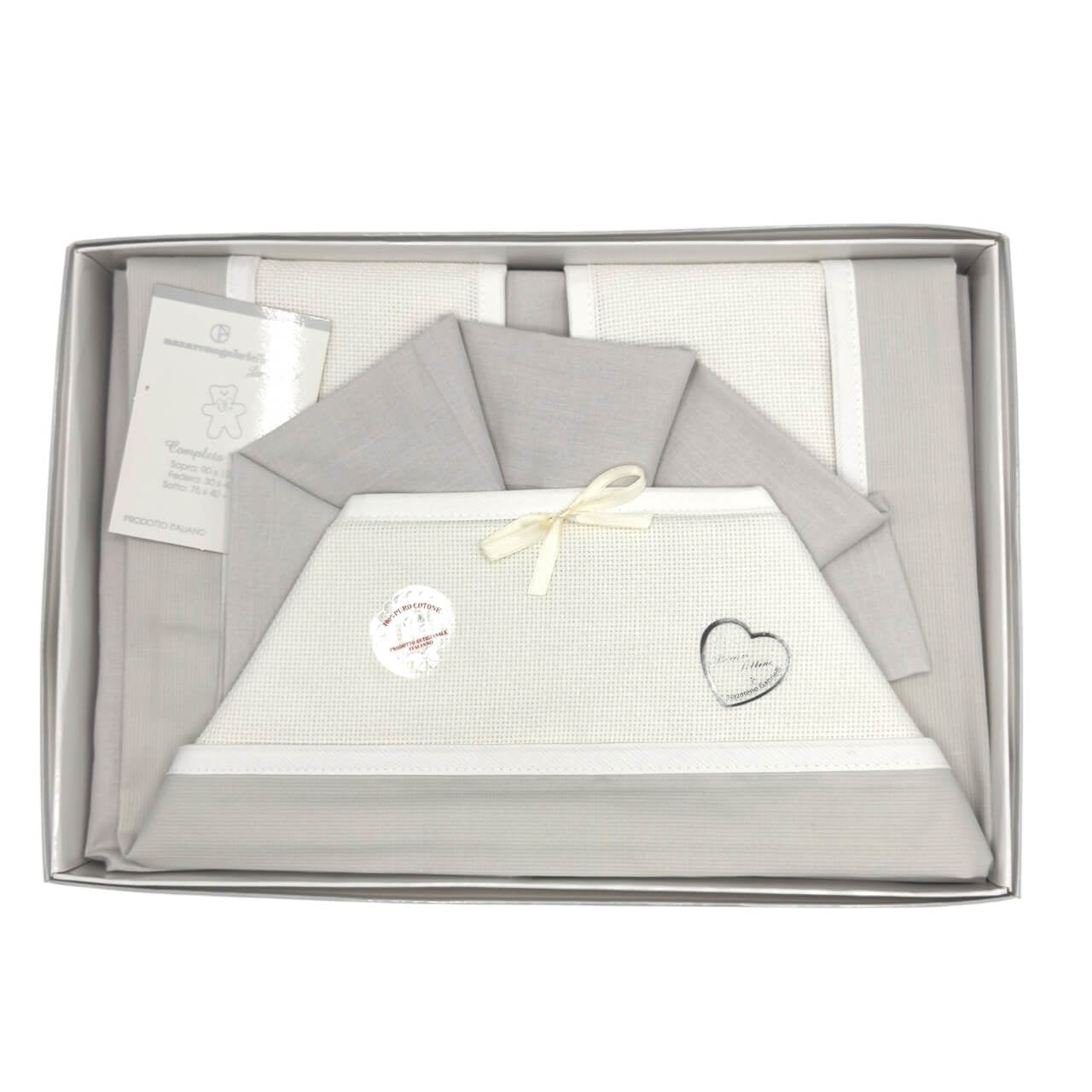 Komplett besticktes Kinderbett/Wiege mit Aida-Stoff aus 100 % Baumwolle