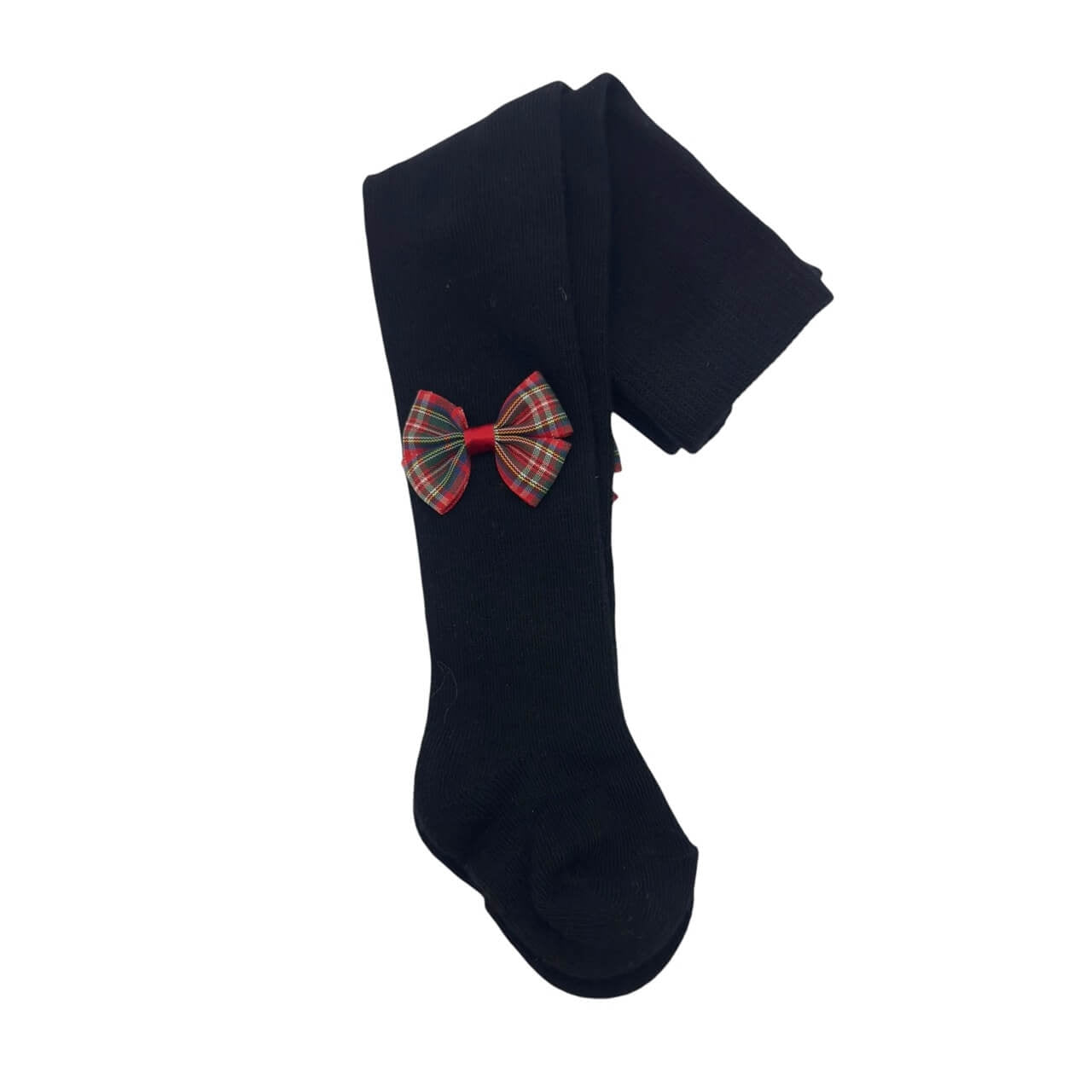 Einfarbige Strumpfhose mit Schleife für Babys