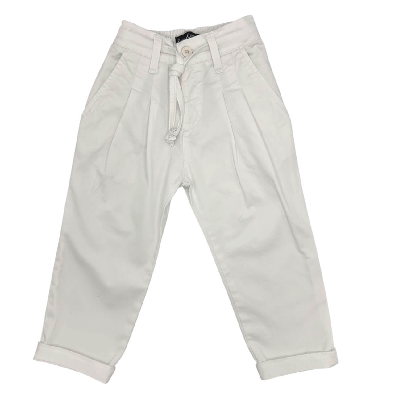 Pantalone In Cotone Rasato Bimbo