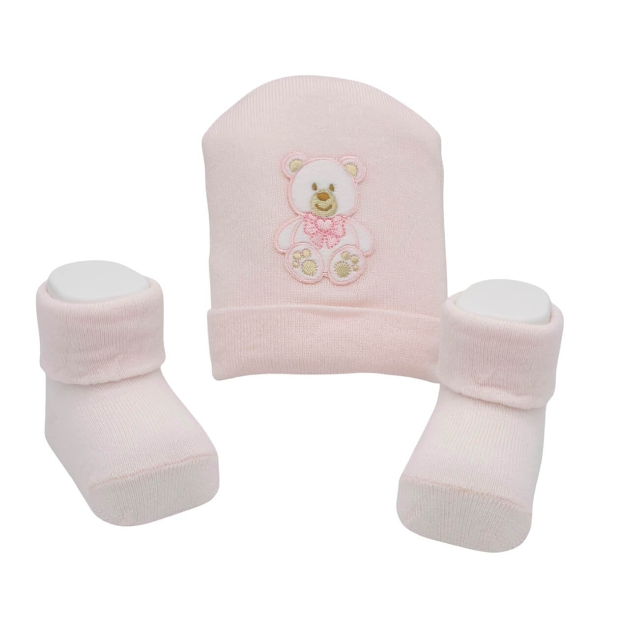 Set Cappello + scarpe in Cotone 0/6 Mesi