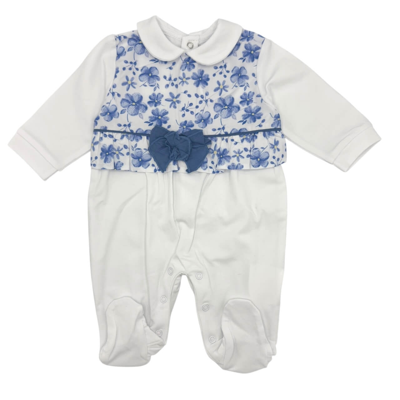 Pastellfarbener Baby-Strampler aus Baumwolle