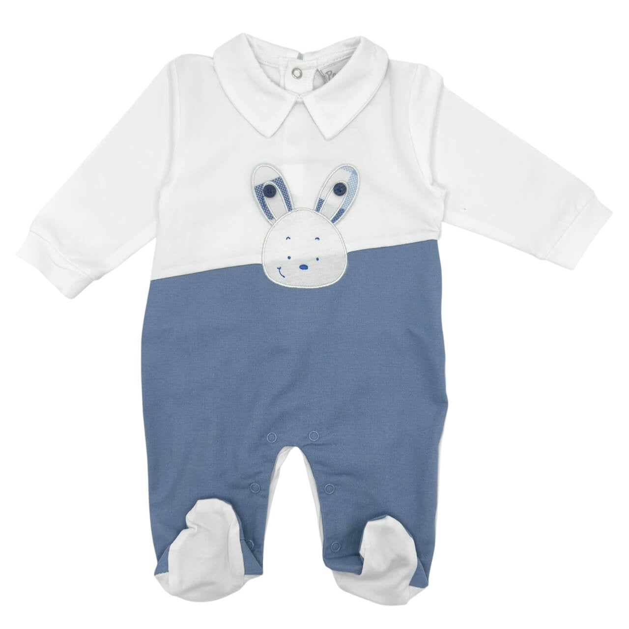 Pastellfarbener Baby-Strampler aus Baumwolle