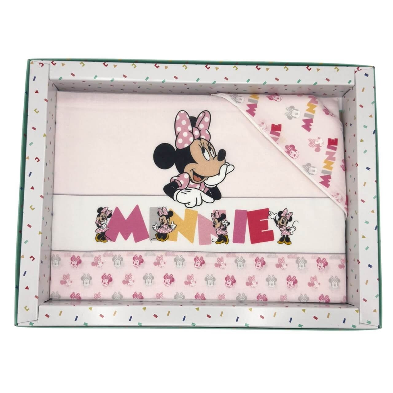 Completo Lettino Minnie Disney 100% Cotone