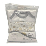 3 Bodys aus 100 % pastellfarbener Baumwolle