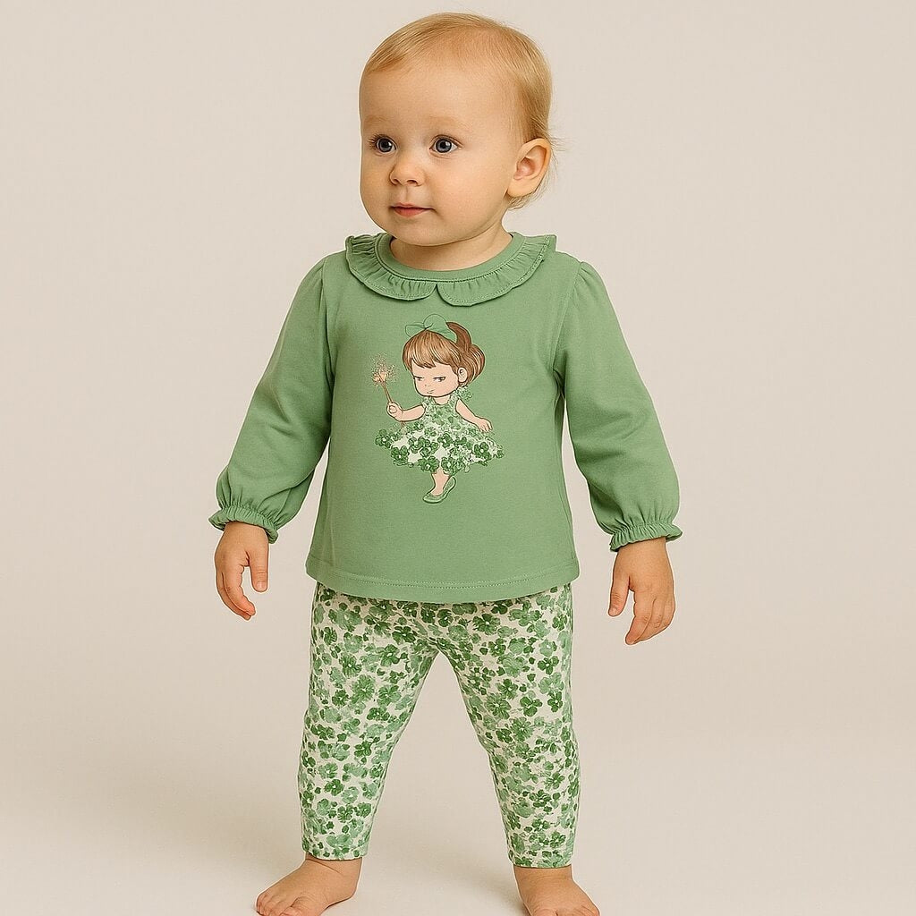 Baby-Mädchen-Baumwoll-Outfit