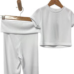 Geripptes Baby-Mädchen-Set