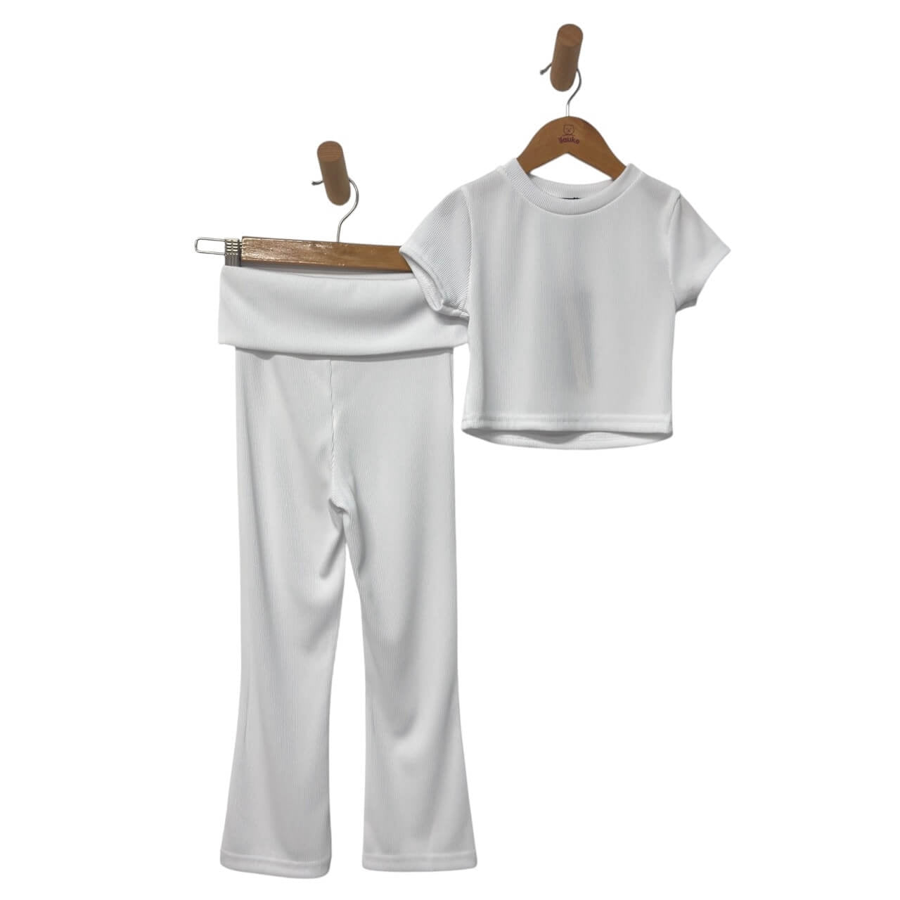 Geripptes Baby-Mädchen-Set