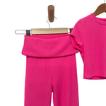 Geripptes Baby-Mädchen-Set
