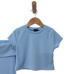 Geripptes Baby-Mädchen-Set
