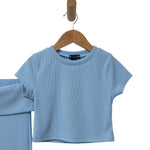 Geripptes Baby-Mädchen-Set