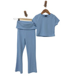 Geripptes Baby-Mädchen-Set