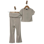 Geripptes Baby-Mädchen-Set