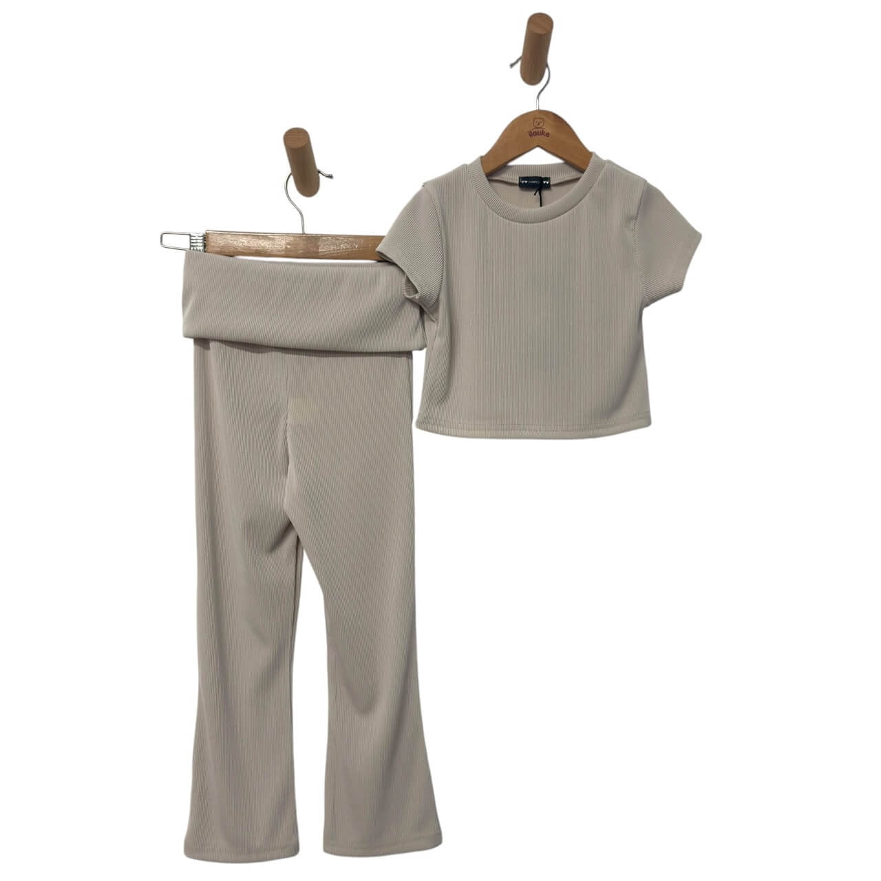 Geripptes Baby-Mädchen-Set