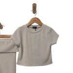 Geripptes Baby-Mädchen-Set