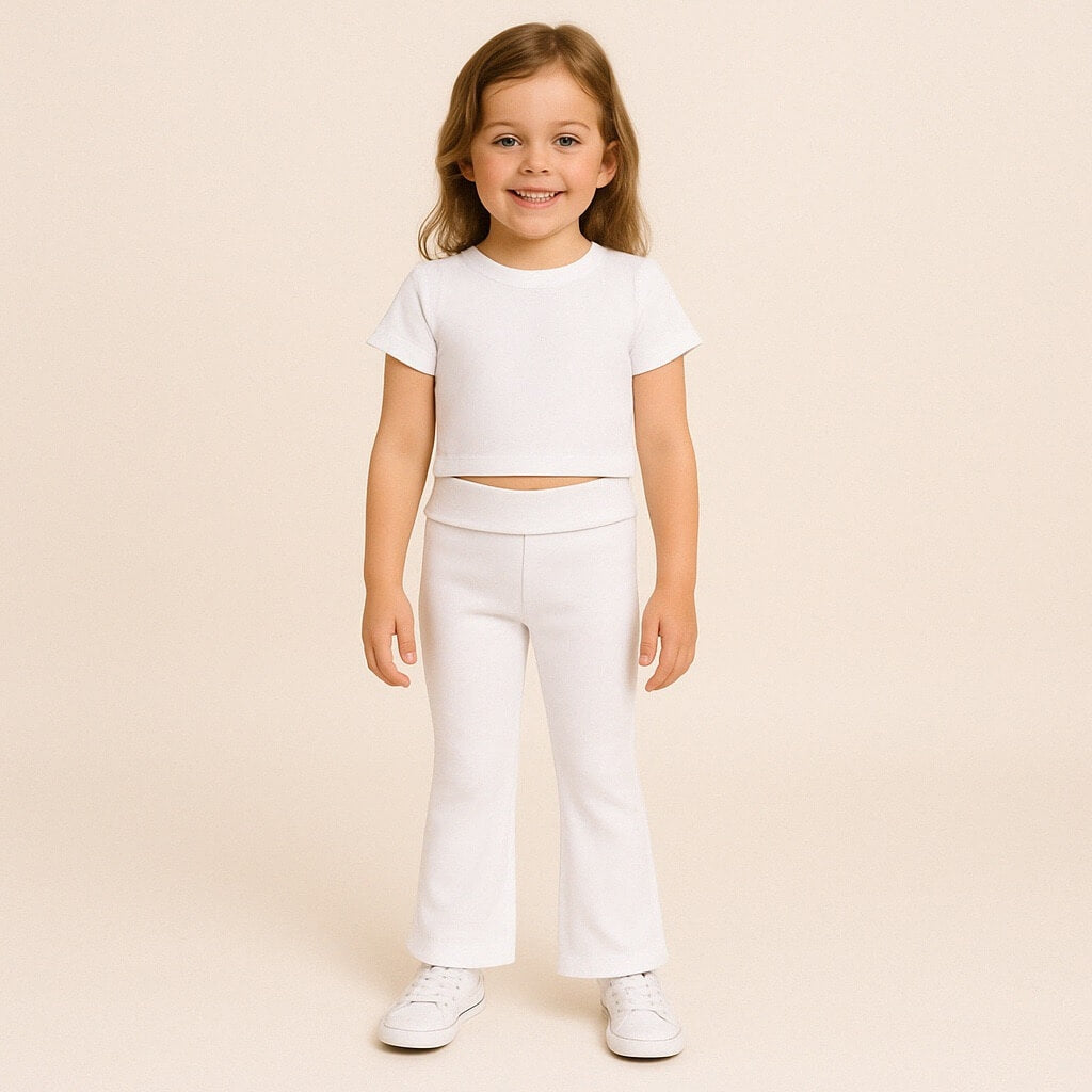 Geripptes Baby-Mädchen-Set