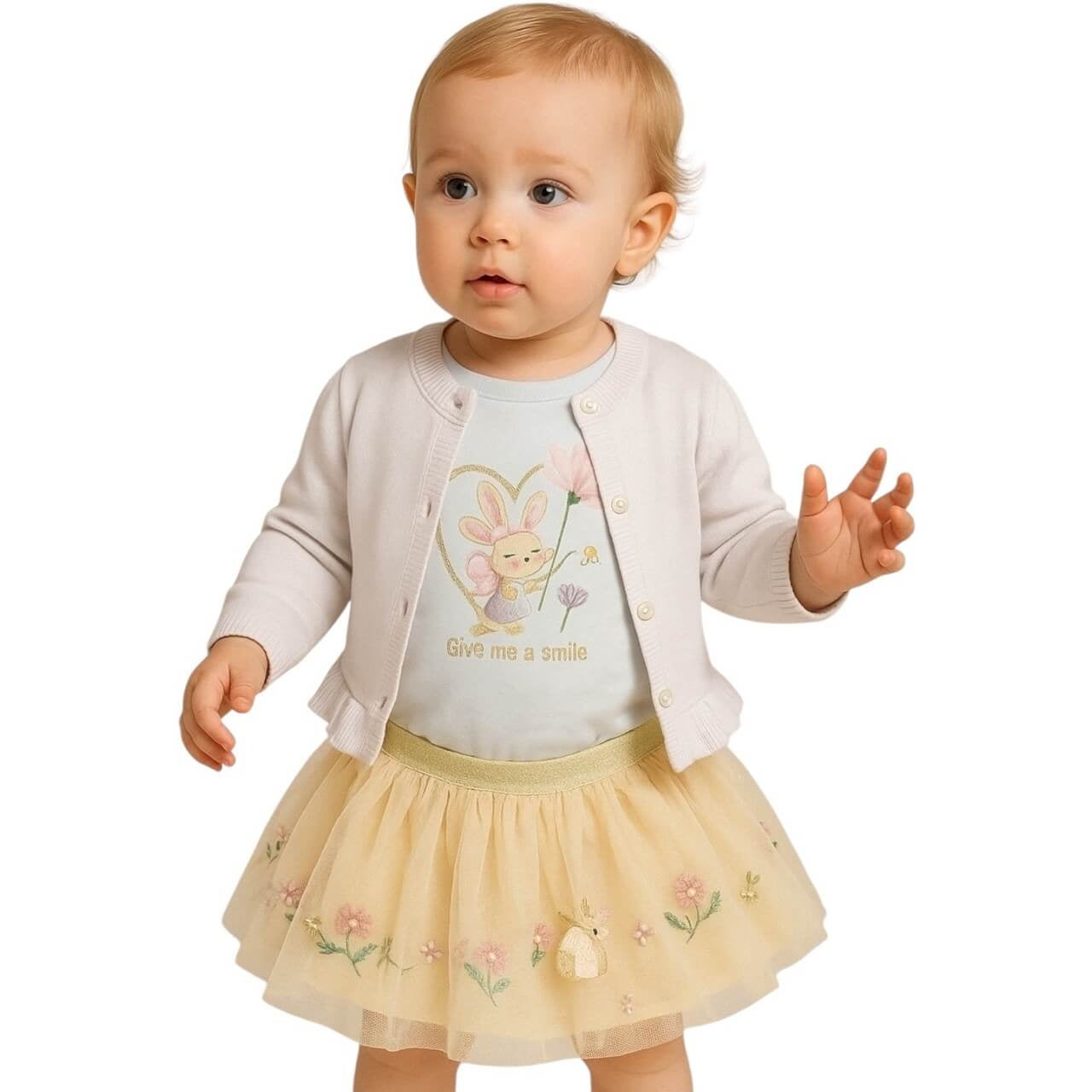 3-teiliges Baumwoll-Baby-Mädchen-Set