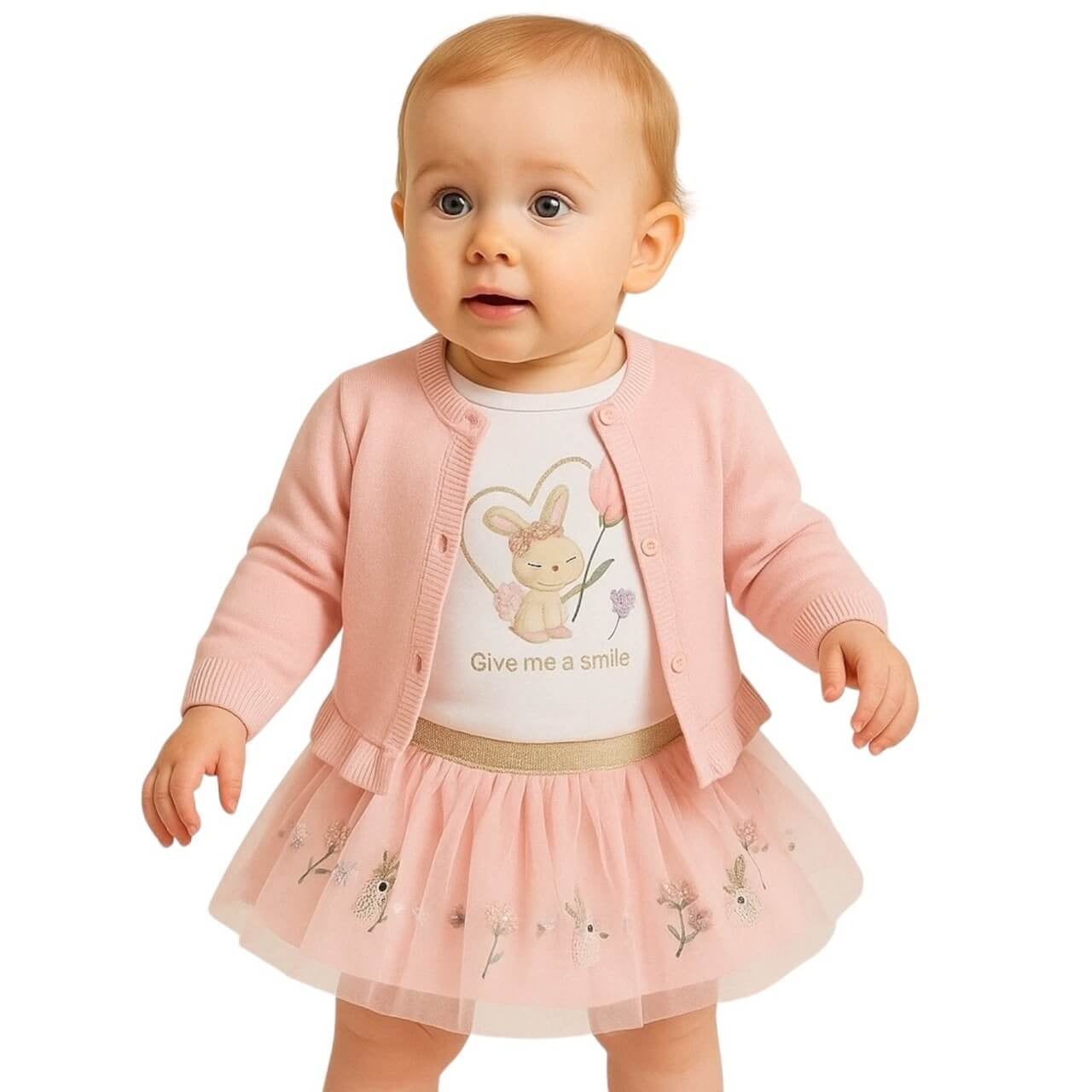 3-teiliges Baumwoll-Baby-Mädchen-Set