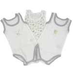 3-teiliges Tanktop aus 100 % pastellfarbener Baumwolle