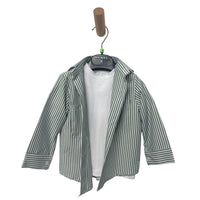 Completo – Camicia a Righe + T-shirt Bianca