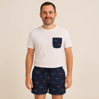 Kompletter Vater-Sohn-Badeanzug + T-Shirt