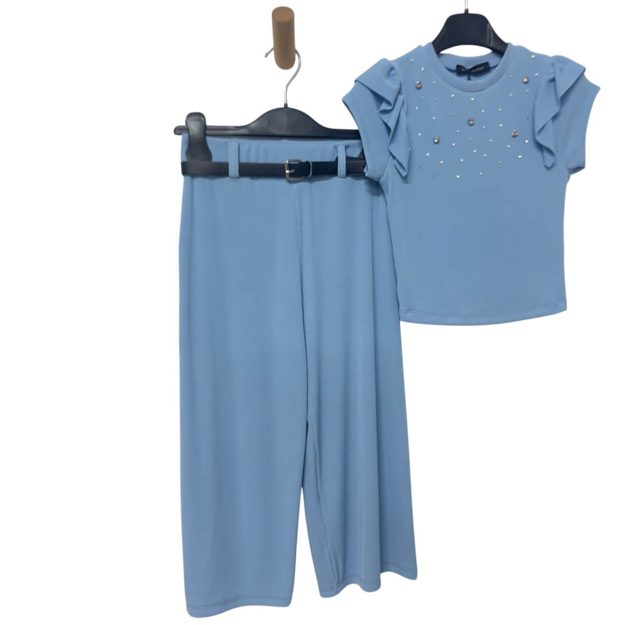Geripptes Baby-Mädchen-Set