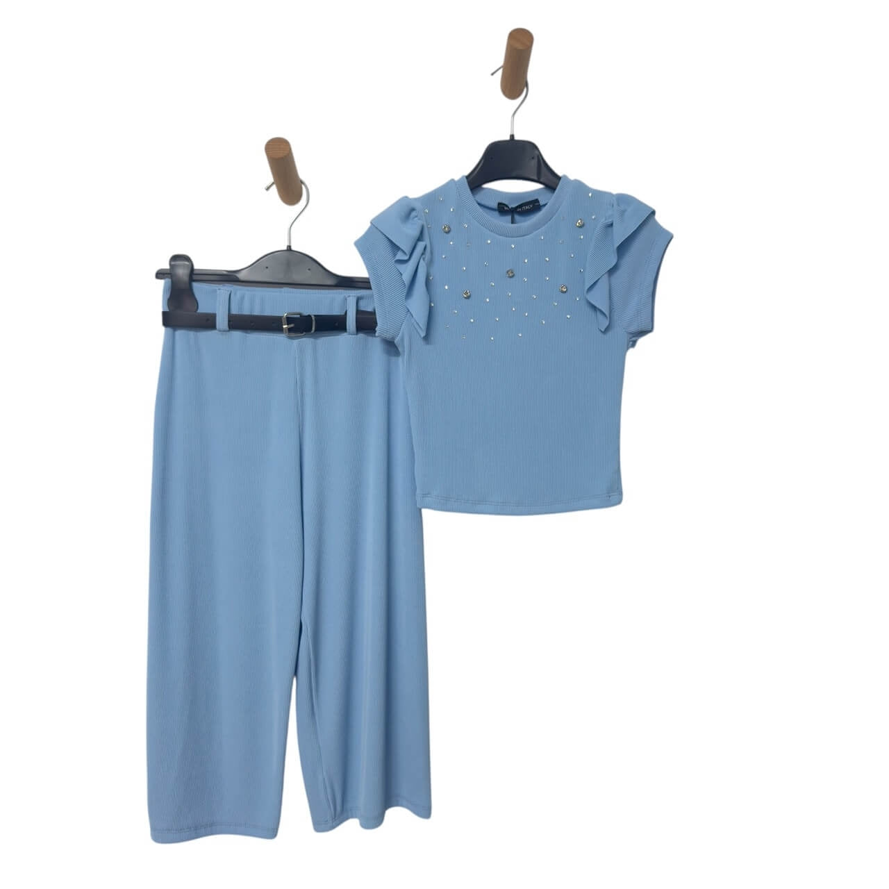 Geripptes Baby-Mädchen-Set