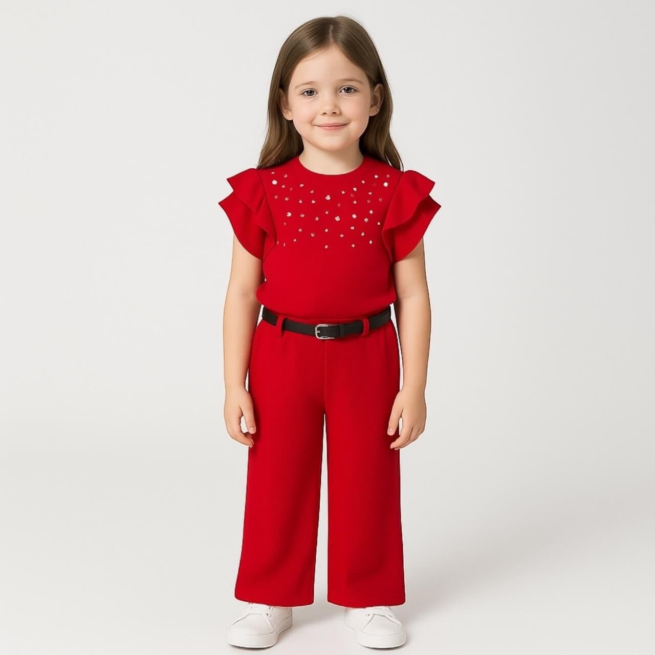 Geripptes Baby-Mädchen-Set