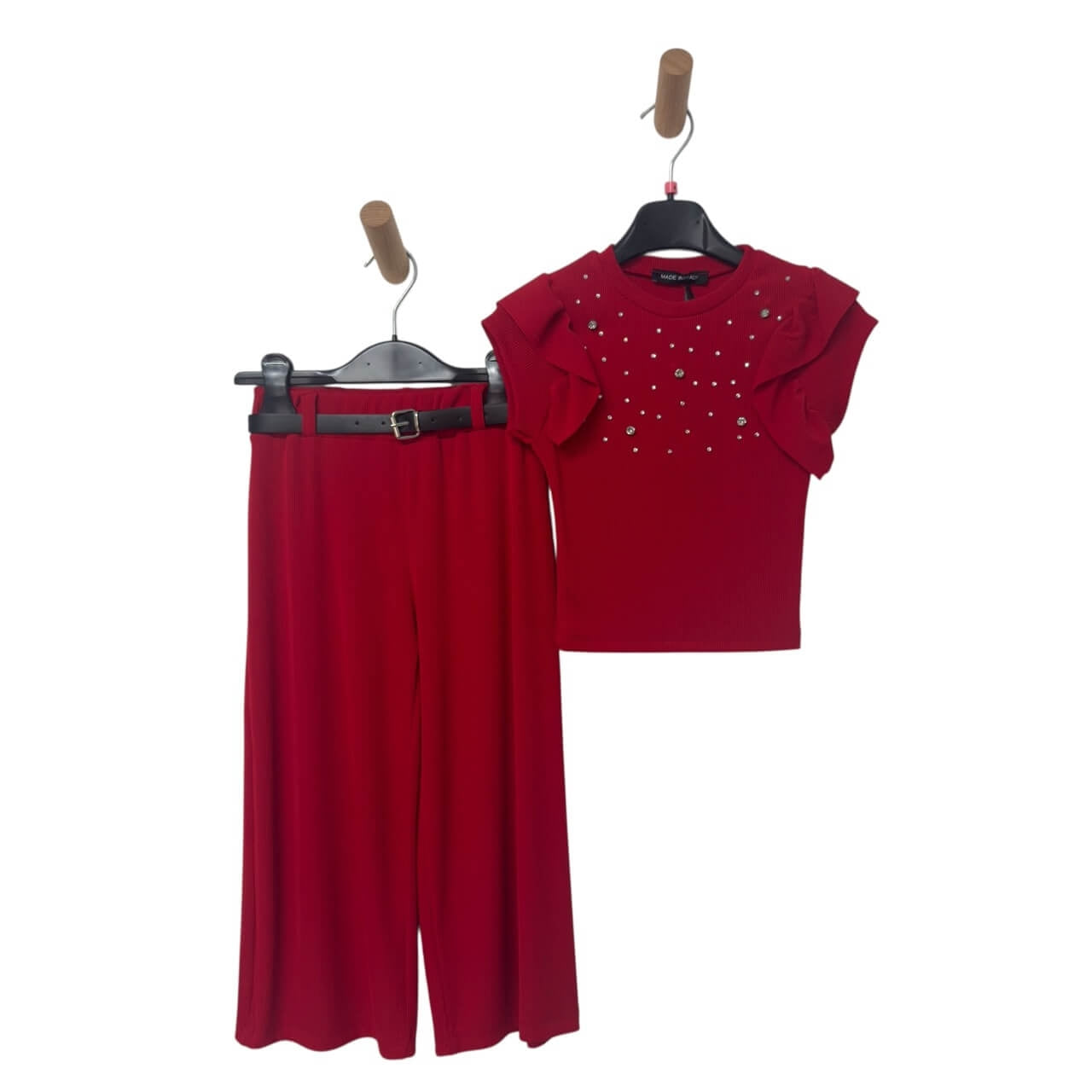 Geripptes Baby-Mädchen-Set